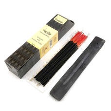 Vanilla 40 Stiks with Incense Holder (Благовония  40 штук  с деревянной подставкой)(Tulasi)