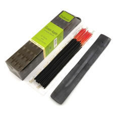 Green Apple 40 Stiks with Incense Holder (Благовония  40 штук  с деревянной подставкой)(Tulasi)