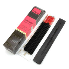 Red Rose 40 Stiks with Incense Holder (Благовония  40 штук  с деревянной подставкой)(Tulasi)