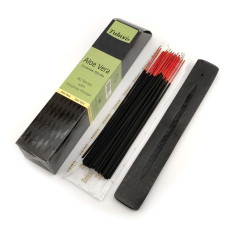 Aloe Vera 40 Stiks with Incense Holder (Благовония  40 штук  с деревянной подставкой)(Tulasi)