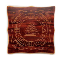 Рунический алтарь "Эксклюзивный" на украинском языке (29×29×1,8 см), массив дерева, резной