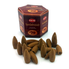 Sandalwood Back Flow Cones (Сандал, стелющийся вниз дым)(Hem) конусы