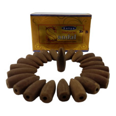 Natural Sandal Backflow Cones (Сандал)(Satya) 24 конуса в упаковке