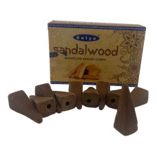 Sandal Wood Backflow Dhoop Cone (Сандал)(Satya) 10 конусов в упаковке