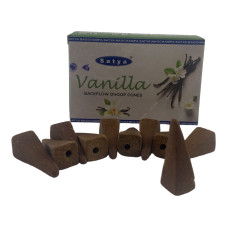 Vanilla Backflow Dhoop Cone (Ваниль)(Satya) 10 конусов в упаковке