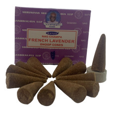 French Lavender Dhoop Cone (Французкая Лаванда)(Satya) 12 конусов в упаковке
