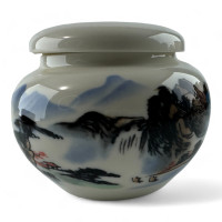 Баночка для чая керамическая (11,3х9,5х7,5 см)