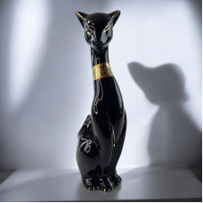 Кошка керамическая черная (27,5х7,5х9 см)