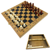 Игровой набор нарды, шахматы, шашки (38,7 х 38,7 х 2,3 cм)