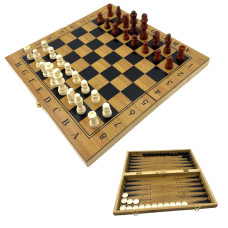 Игровой набор нарды, шахматы, шашки (38,7 х 38,7 х 2,3 cм)