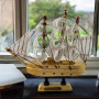 Макет парусника на подставке "Морская мечта" (14х12,5х3,3 см)