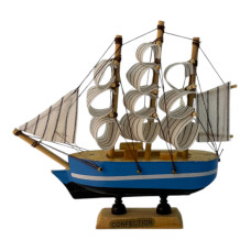 Макет парусника на подставке "Морская мечта" (14х12,5х3,3 см)