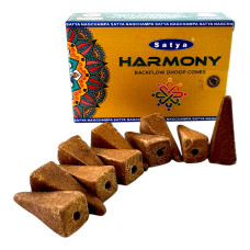 Harmony Backflow Dhoop Cone (Гармония)(Satya) 10 конусов в упаковке
