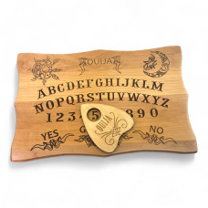 Спиритическая доска OUIJA "Эксклюзивная" светлая, на английском языке  (46×29×1,8см),резная,массив д