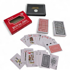 Карты игральные ROYAL ZRG, 2 колоды в кейсе (красная/чёрная рубашка)